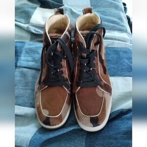 Christian louboutin pony hair sneakers